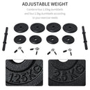 Adjustable Dumbbell Set of 2 with Solid Handle and Portable Carry Case