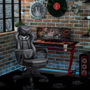 Vinsetto Ergonomic Gaming Chair Office Desk Chair Adjustable Height Recliner with Wheels, Lumbar Support Retractable Footrest