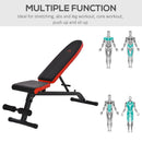 Multifunctional Sit-Up Dumbbell Bench Adjustable Backpad & Seat Foldable Design Exercise Machine for Home, Office, Gym, Black