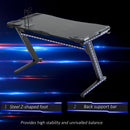 Gaming Desk Computer Writing Table with Large Workstation for Home Office, 122 x 66 x 86cm, Black Office