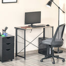 Folding Computer Desk Writing Study Table Industrial Home Office Workstation, 90 x 45 x 74cm, Rustic Brown Workstation