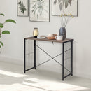 Folding Computer Desk Writing Study Table Industrial Home Office Workstation, 90 x 45 x 74cm, Rustic Brown Workstation