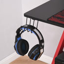 Gaming Desk Computer Table Ergonomics Workstation for Home Office with Cup & Speaker &Game Controller Holder Headphone Hook 120cm x 60cm x 96.5cm Black and Red Des CD Rack