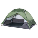 Outsunny Camping Tent for 2 Person Waterproof Double Layer Tent with 2 Doors 4 Mesh Windows Storage Bag Portable Carry Bag Dark Green Outdoor Glass Fiber