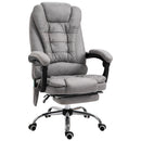 Vinsetto Heated 6 Points Vibration Massage Executive Office Chair Adjustable Swivel Ergonomic High Back Desk Chair Recliner with Footrest Vintage