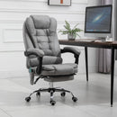 Vinsetto Heated 6 Points Vibration Massage Executive Office Chair Adjustable Swivel Ergonomic High Back Desk Chair Recliner with Footrest Vintage