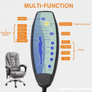Vinsetto Heated 6 Points Vibration Massage Executive Office Chair Adjustable Swivel Ergonomic High Back Desk Chair Recliner with Footrest Vintage