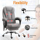 Vinsetto Heated 6 Points Vibration Massage Executive Office Chair Adjustable Swivel Ergonomic High Back Desk Chair Recliner with Footrest Vintage