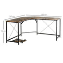 Corner Gaming Desk L-Shape Computer PC Workstation Home Office Three Worktop Writing Table 150 X 150 X 75 Cm