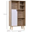 Particle Board Elevated 6-Compartment Storage Unit White