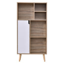 Particle Board Elevated 6-Compartment Storage Unit White