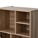 Particle Board Elevated 6-Compartment Storage Unit White