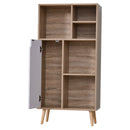 Particle Board Elevated 6-Compartment Storage Unit White