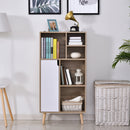 Particle Board Elevated 6-Compartment Storage Unit White