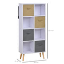 Particle Board Elevated 8-Cube Storage Unit White