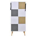 Particle Board Elevated 8-Cube Storage Unit White