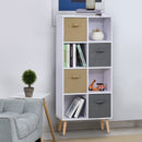 Particle Board Elevated 8-Cube Storage Unit White