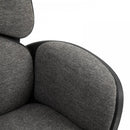 Vinsetto Desk Chair Padded Linen Ergonomics Height Adjustable Office Chair High-Back White/Grey
