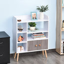 Particle Board Multi-Compartment Shelving Unit - White/Brown