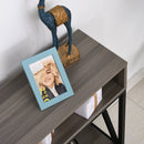 Metal Enforced Particle Board 3-Tier Console Table Grey