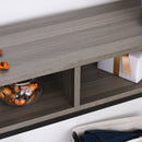 Metal Enforced Particle Board 3-Tier Console Table Grey