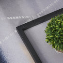 Steel Frame C-Shaped Side Table Black