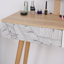 Wooden Nordic Dressing Table - Brown/White