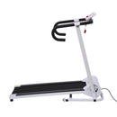 Steel Folding Motorized Home Treadmill w/ LCD Monitor White