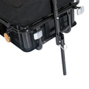 HOMCOM Bike Trailer Stroller Cargo Trailer Black W/Carrier Utility Luggage Bicycle Cart Garden Trolley Wheels