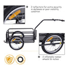 Folding Bicycle Cargo Storage Trolley Cart And Luggage Trailer With Hitch Black
