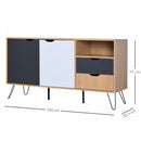 Particle Board 5-Compartment Elevated Storage Unit Black/White
