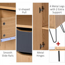 Particle Board 5-Compartment Elevated Storage Unit Black/White