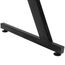 Steel Frame Gaming Desk Writing Table Workstations for Home and Office w/ Cup Headphone Holder Adjustable Feet Black