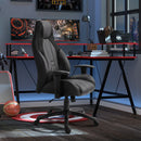 Vinsetto PU Leather Upholstered Adjustable-Sit Home Office Chair Grey/Black