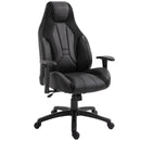 Vinsetto PU Leather Upholstered Adjustable-Sit Home Office Chair Grey/Black