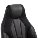 Vinsetto PU Leather Upholstered Adjustable-Sit Home Office Chair Grey/Black