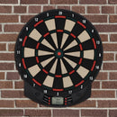 HOMCOM Plastic Electronic Dartboard w/ 6 Darts Black