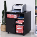 Particle Board 4-Compartment Storage Unit Black