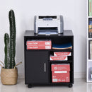 Particle Board 4-Compartment Storage Unit Black