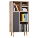 Particle Board Elevated 6-Compartment Storage Unit Grey