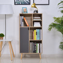 Particle Board Elevated 6-Compartment Storage Unit Grey