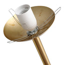 HOMCOM Steel Glass Sphere Floor Lamp Gold