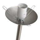 HOMCOM Steel Glass Sphere Floor Lamp Grey