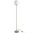 HOMCOM Steel Glass Sphere Floor Lamp Grey