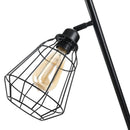 HOMCOM Steel Tri-Head Floor Lamp Black