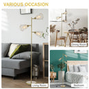 HOMCOM Steel Tri-Head Floor Lamp Gold