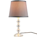 HOMCOM Crystal Glass Bedside Table Lamp 40cmH Grey