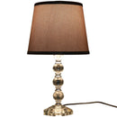 HOMCOM Crystal Glass Bedside Table Lamp 40cmH Grey