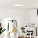 HOMCOM Modern Three Circle Annular Ceiling Light with Metal Base for Hallway, Dining Room, Living Room Hallway
