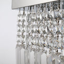 HOMCOM Modern Crystal Ceiling Light Square Chandelier for Home Office Hotel Silver